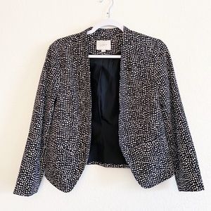 Ann Taylor Loft Blazer - black with white dots, XS